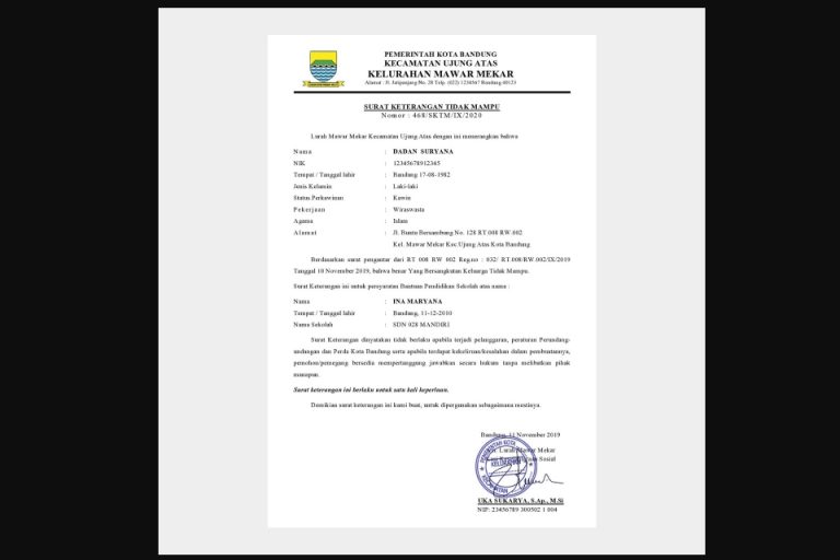 Contoh Sktm Untuk Kip Kuliah Dan Cara Membuatnya Lengkap Dengan