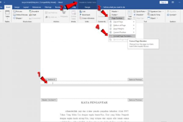 Cara Membuat Halaman Berbeda Romawi Dan Angka Di Word Semua Versi