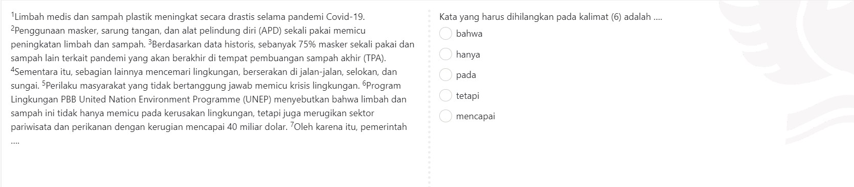 Contoh Soal Literasi Kemampuan Memahami Bacaan Dan Menulis Snbt Resmi