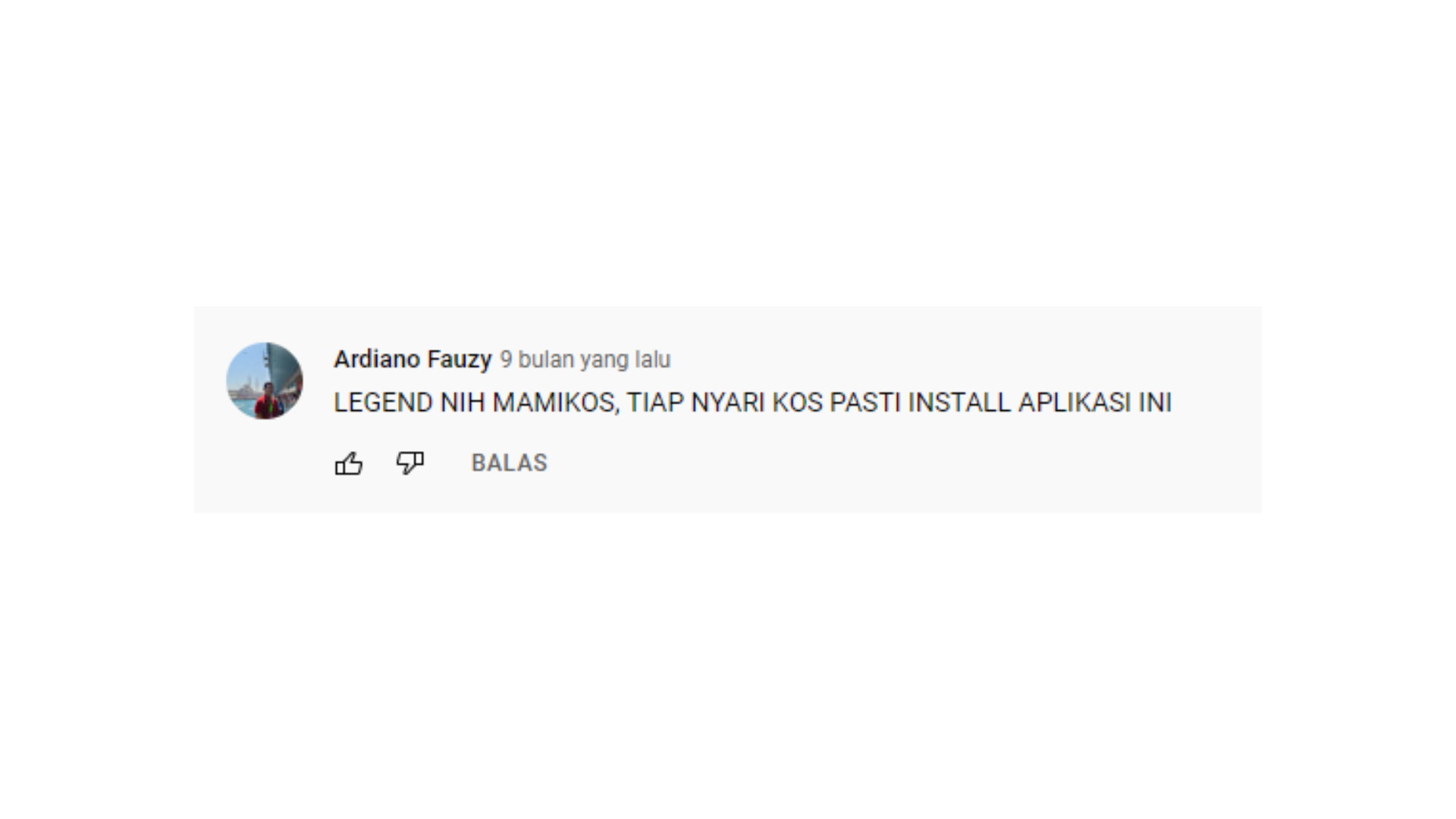 Kata Netizen di Youtube tentang Mamikos
