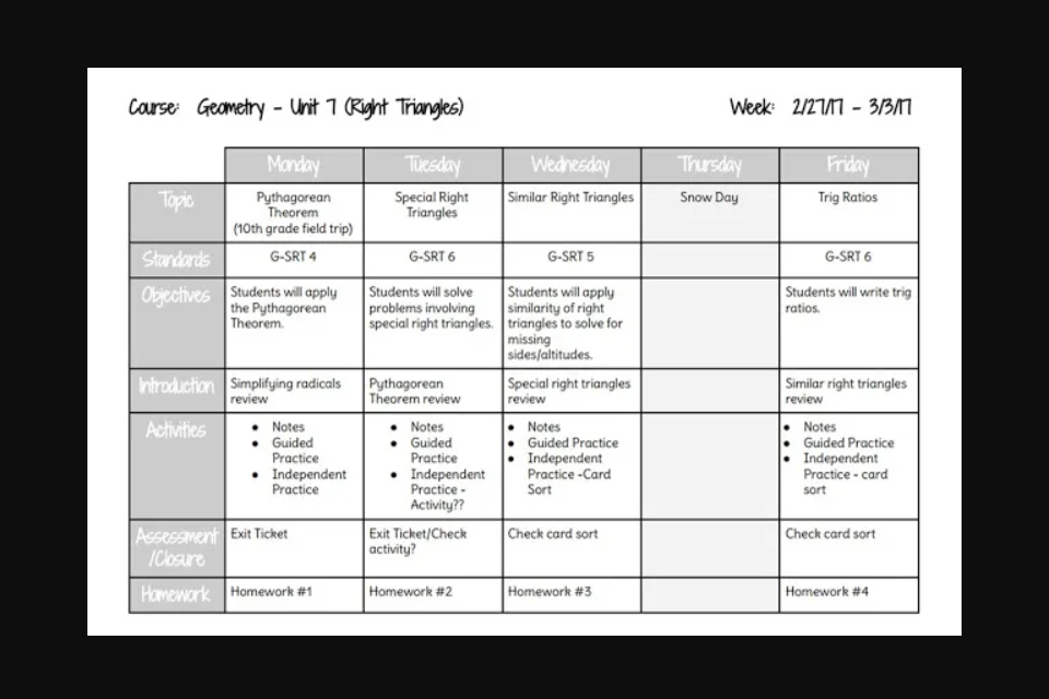 Template Jadwal Mata Pelajaran Aesthetic dan Kreatif 1