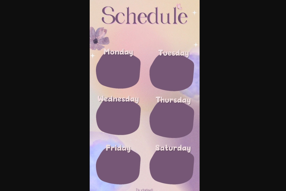 Template Jadwal Mata Pelajaran Aesthetic dan Kreatif 2