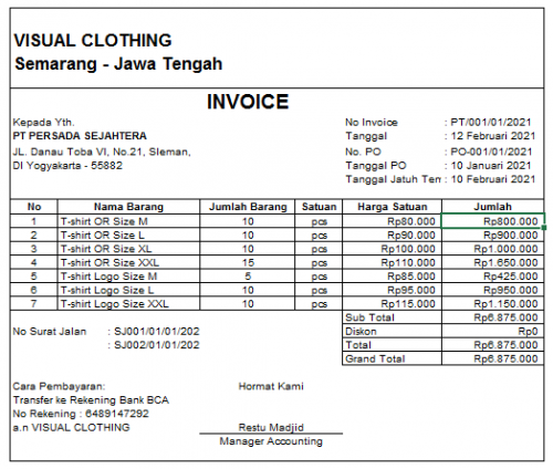 Contoh Invoice Tagihan Pembayaran Penjualan Lengkap Blog Mamikos 6720
