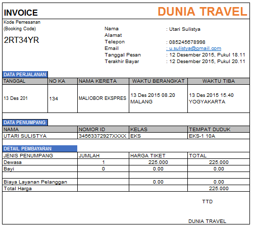 Invoice Travel