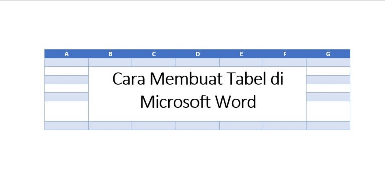 Langkah Langkah Membuat Tabel Di Microsoft Word Mudah Dan Cepat Blog