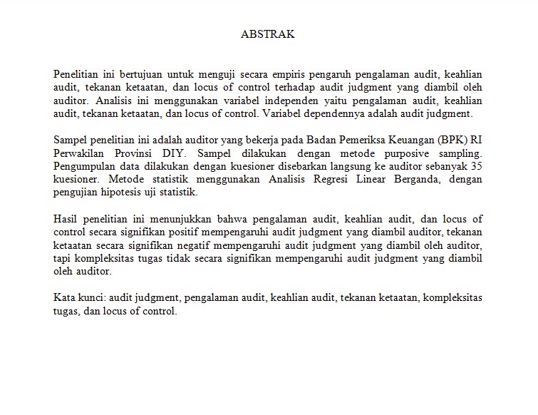 Cara Membuat Abstrak Skripsi Yang Benar Satu Trik Riset