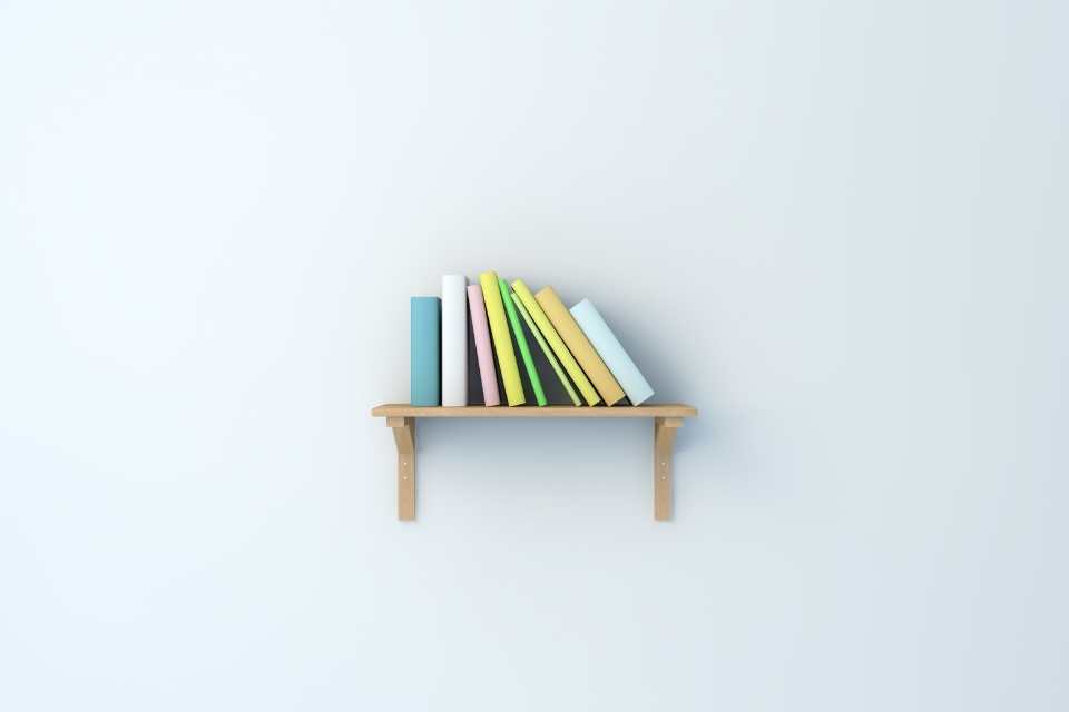 Rak buku dinding minimalis simple 