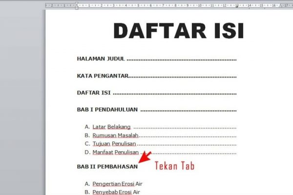 Cara Membuat Daftar Isi Makalah Yang Baik Dan Benar Beserta Contohnya ...