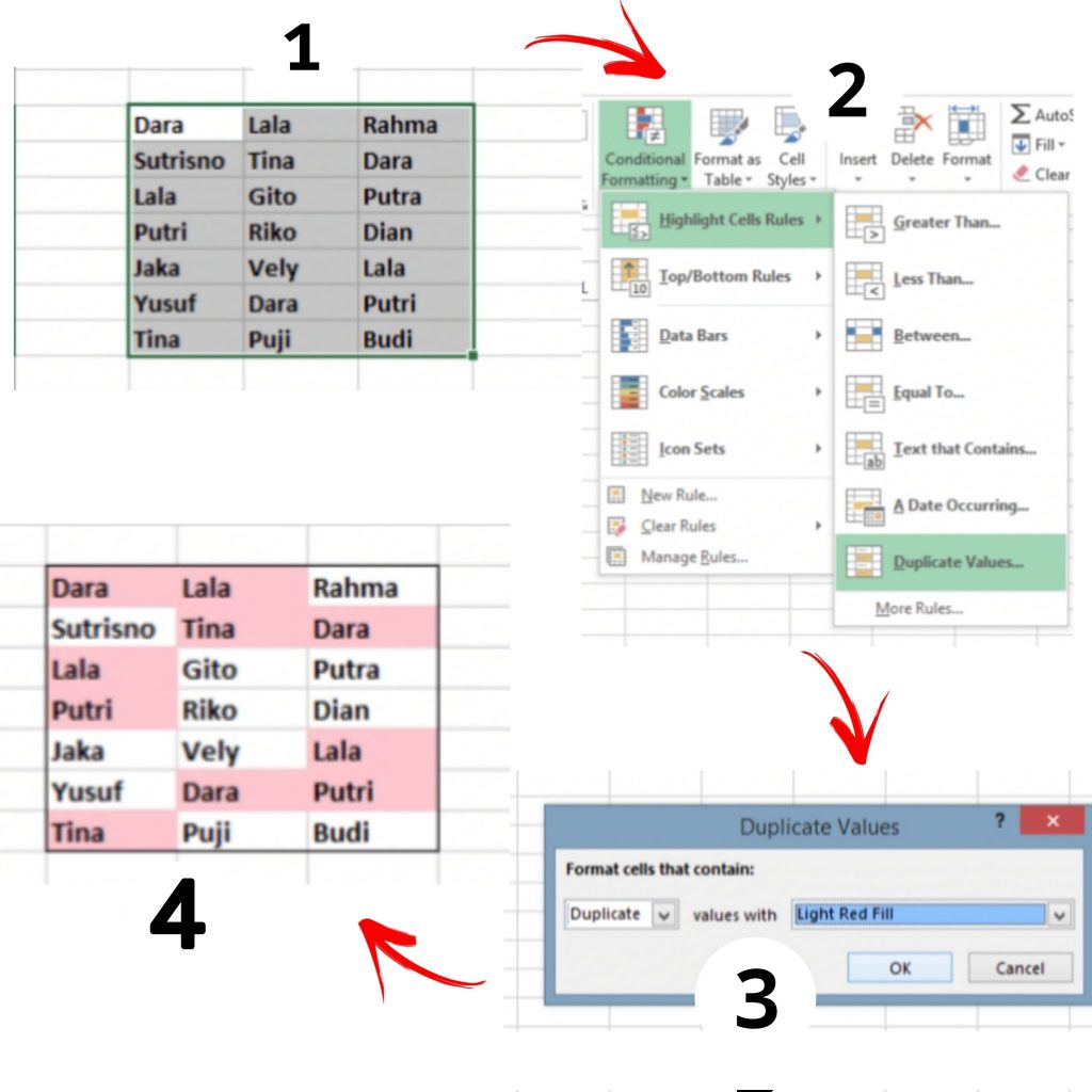 Cara Mencari Data yang Sama Pada Kolom atau Sheet Berbeda di Excel