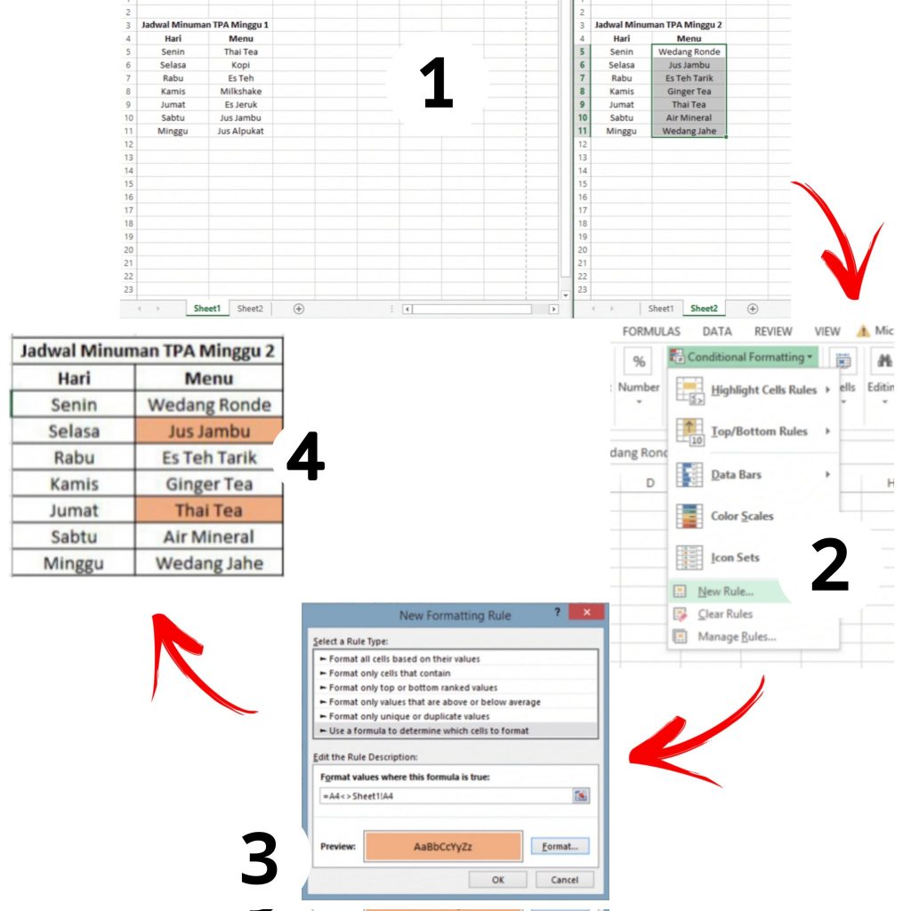 Cara Mencari Data yang Sama Pada Kolom atau Sheet Berbeda di Excel