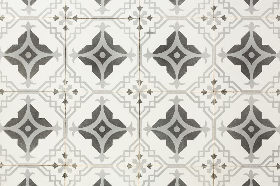 Keramik Motif Geometris Minimalis