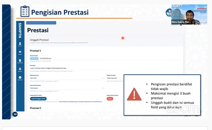 Cara Pengisian Formulir Pendaftaran SNMPTN 2022 dan Gambarnya