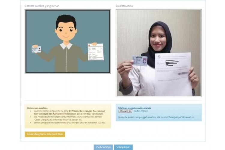 Contoh Swafoto Berkas Pendaftaran Sekolah Kedinasan yang Benar