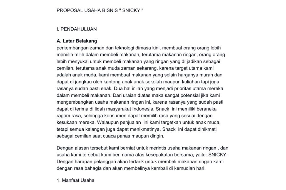 4 Contoh Latar Belakang Proposal Usaha Dan Cara Membuatnya Blog Mamikos 