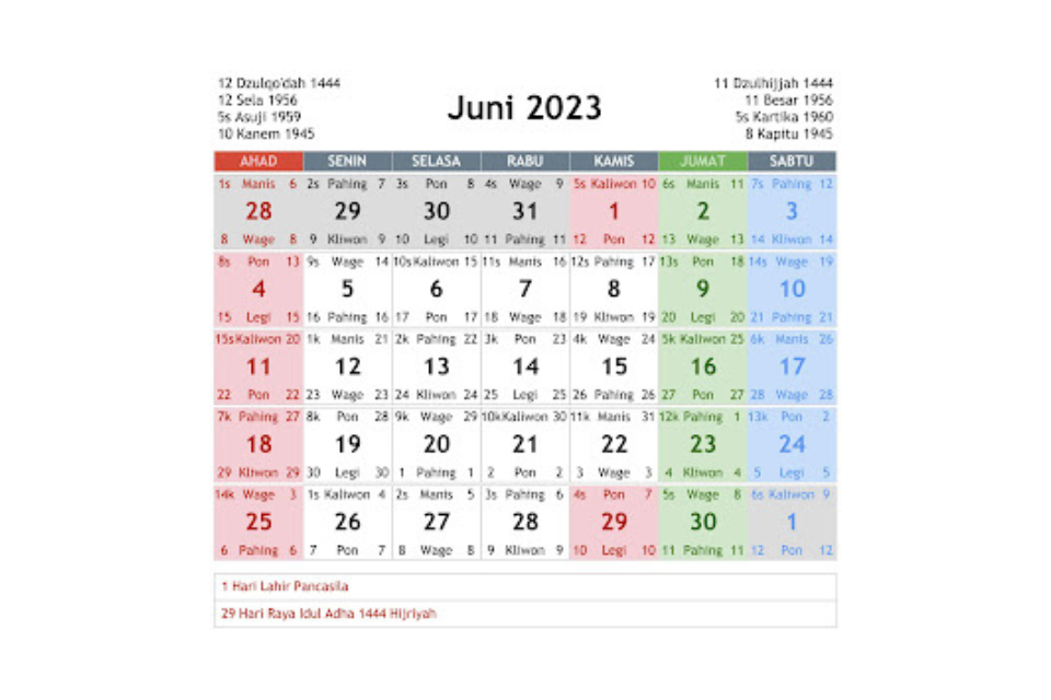 Kalender 2023 Lengkap Dengan Tanggal Merah Libur Nasional Januari Desember Blog Mamikos 2089