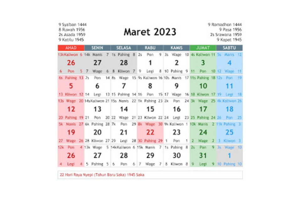 Kalender 2023 Lengkap Dengan Tanggal Merah Libur Nasional Januari