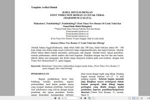 Macam Contoh Format Penulisan Jurnal Ilmiah Lengkap Contoh Format Riset