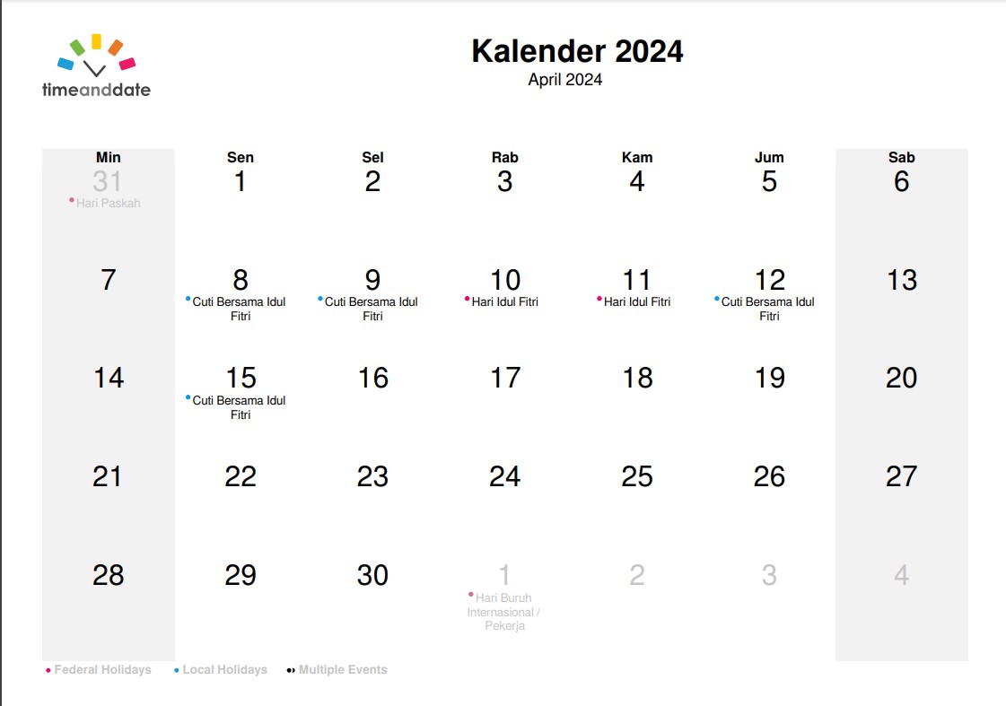 Kalender 2024 Lengkap Dengan Hijriah Beserta Hari Penting Nasional Gratis Blog Mamikos 8205