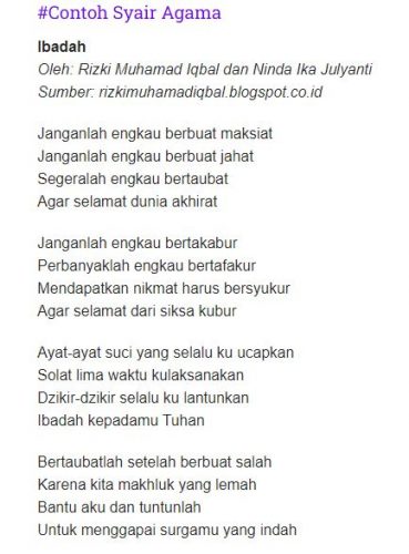 9 Contoh Pantun, Syair, Dan Gurindam Beserta Perbedaannya Lengkap ...