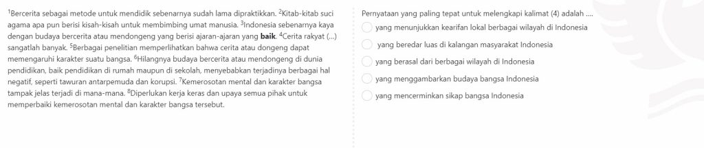 Contoh Soal Literasi Kemampuan Memahami Bacaan Dan Menulis SNBT Resmi ...