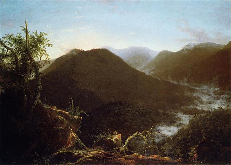 contoh lukisan naturalisme Sunrise in the Catskills 1826