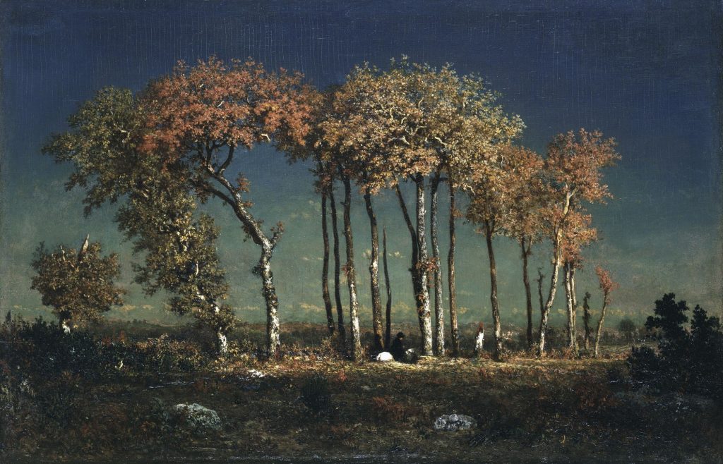 contoh lukisan naturalisme Under a Birch Tree