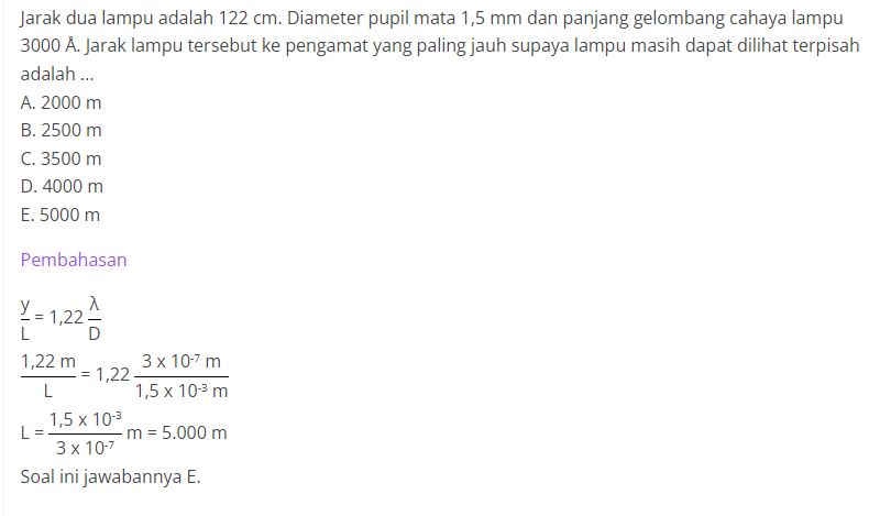 Kumpulan Contoh Soal Gelombang Cahaya Sma Kelas 11 Dan Pembahasannya