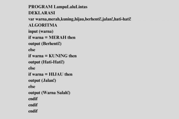 Contoh Contoh Algoritma Pseudocode Dalam Kehidupan Sehari Hari Lengkap Blog Mamikos 8740