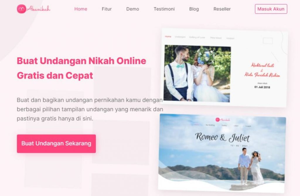 Akanikah sebagai situs download template undangan pernikahan