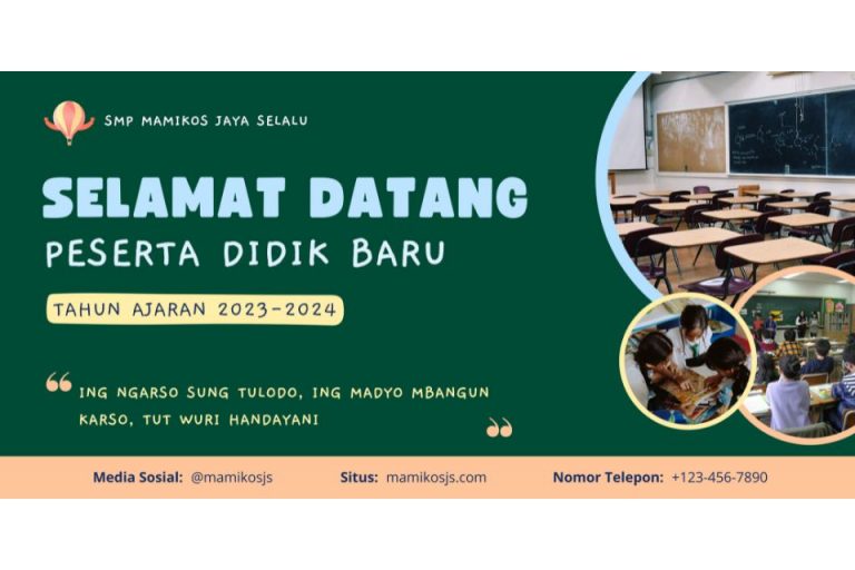 12 Contoh Banner dan Spanduk Selamat Datang Peserta Didik Baru 2023 SD ...