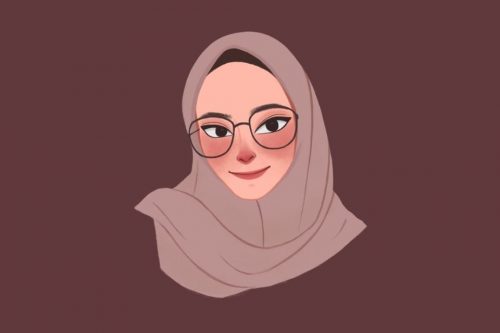 31 Gambar Kartun Muslimah Hijab Aesthetic, Bercadar, Berkacamata, Imut ...