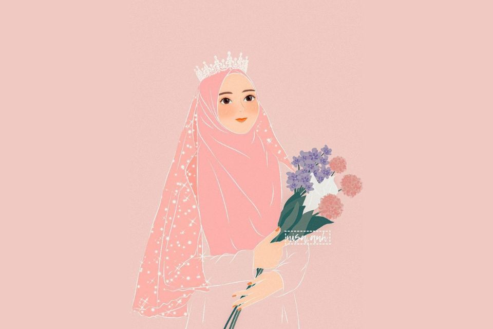 gambar kartun muslimah hijab