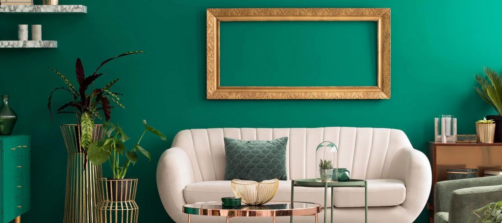 Gold dan sea green untuk kombinasi warna cat rumah bagian dalam dan luar terbaik