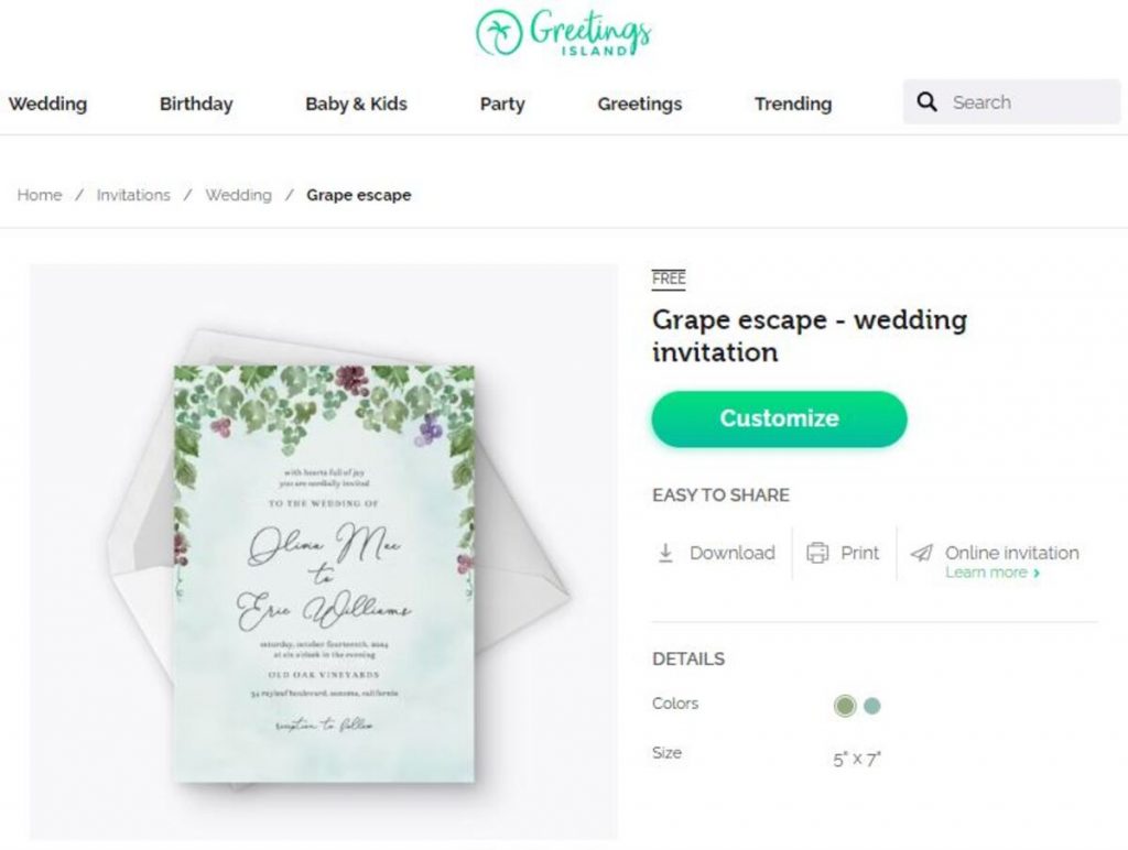 Greeting Islands sebagai situs download template undangan pernikahan