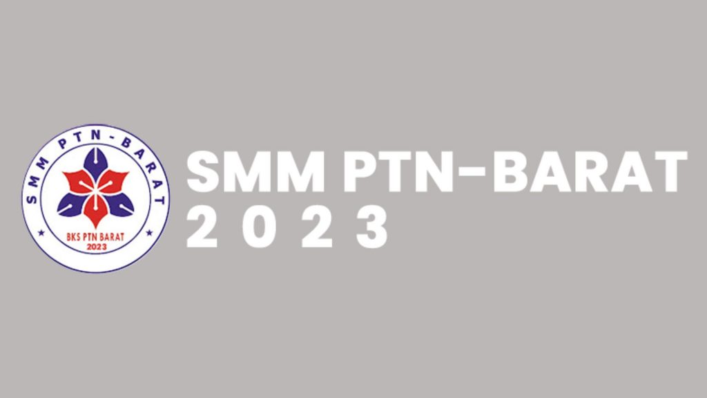 Logo SMM PTN-BARAT 2023 dalam pengumuman hasil seleksi SMM PTN-BARAT 2023