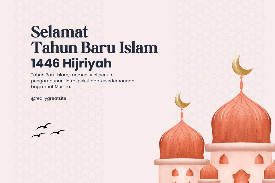 Kumpulan Gambar Poster Tulisan Ucapan Peringatan 1 Muharram 1446 H ...