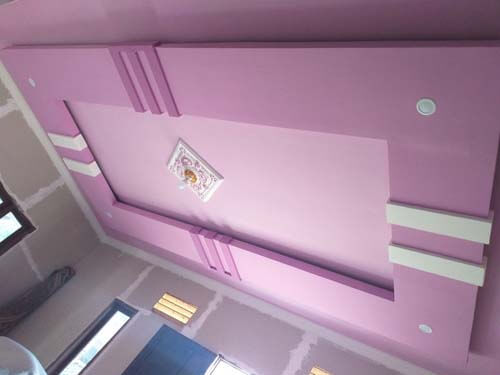 plafon rumah warna ungu muda
