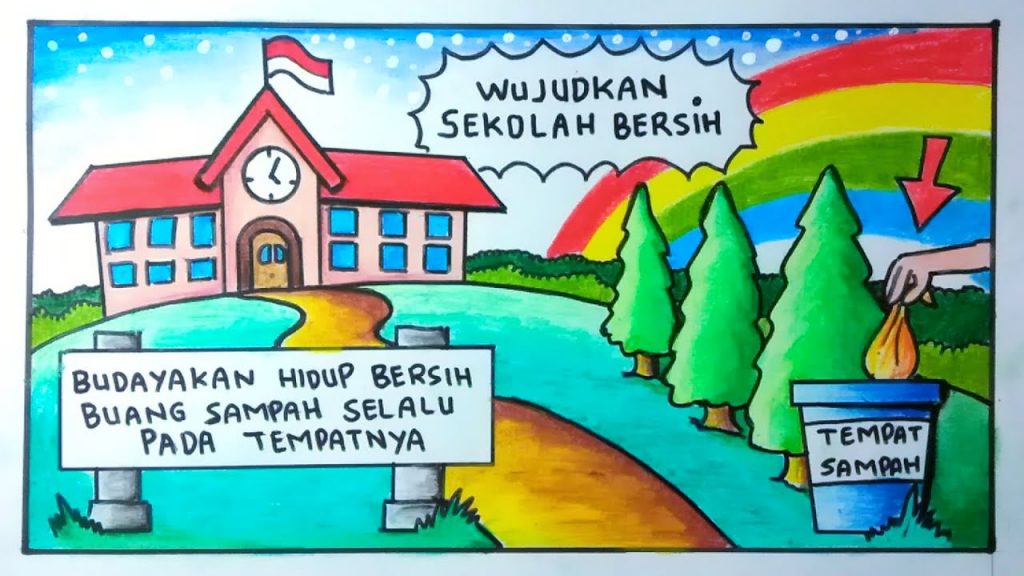 Contoh Poster Kebersihan dan Pelestarian Lingkungan Sekolah