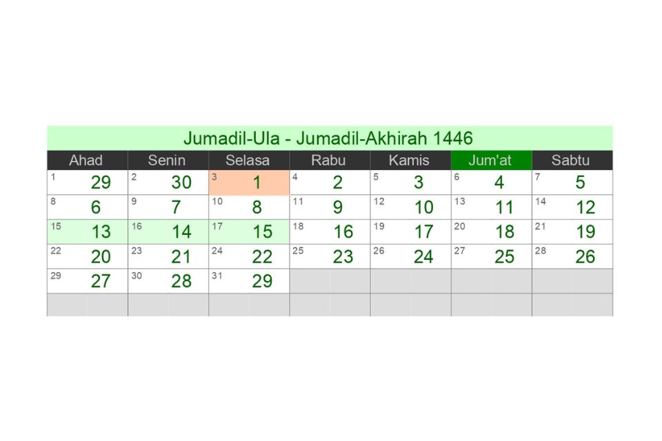 Kalender Islam 2024 beserta Tanggal Penting 1445 - 1446 Hijriyah