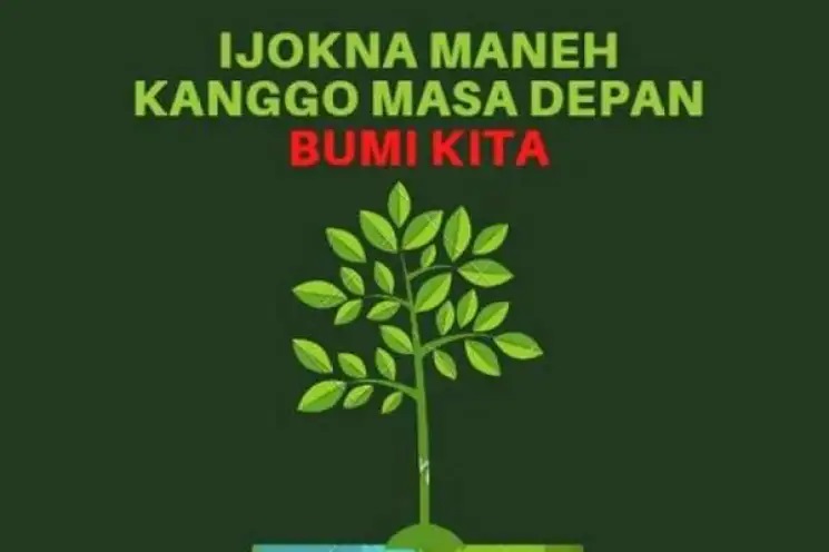 poster iklan bahasa Jawa menghijaukan bumi