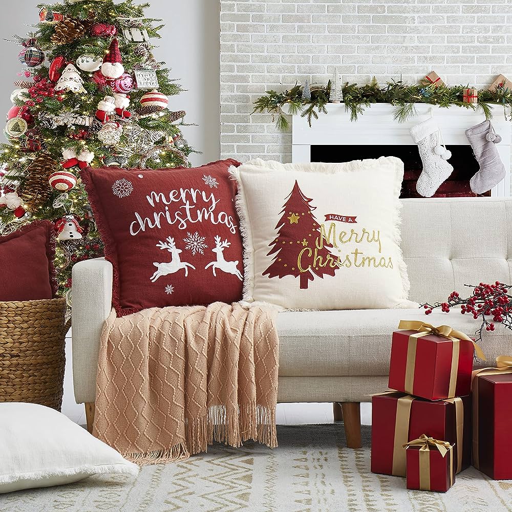 Sarung Bantal Kursi Tema Natal