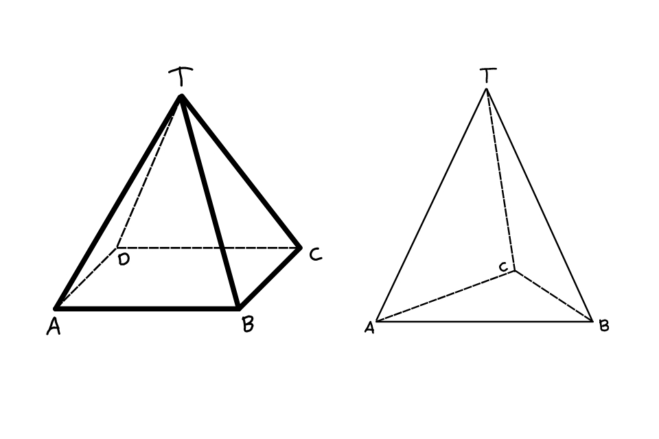 Contoh soal permukaan limas segitiga dan segiempat