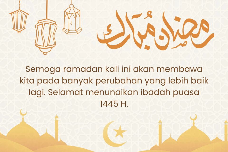 Tulisan Kata-kata Poster Menyambut Bulan Suci Ramadan 2024/1445 H