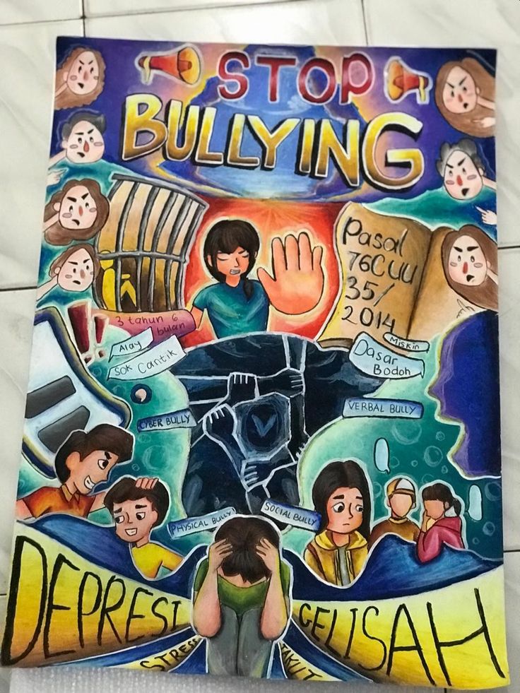 contoh poster stop bullying