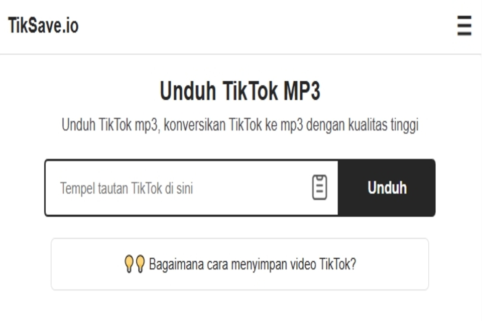 Cara Mengubah video TikTok menjadi audio MP3 tanpa aplikasi