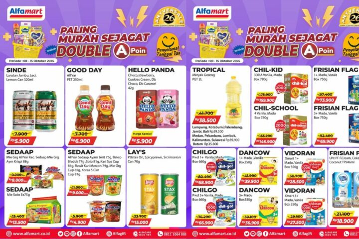 Promo Alfamart Tanggal 8 – 31 Oktober 2025, dari Makanan hingga Kebutuhan Sehari-hari
