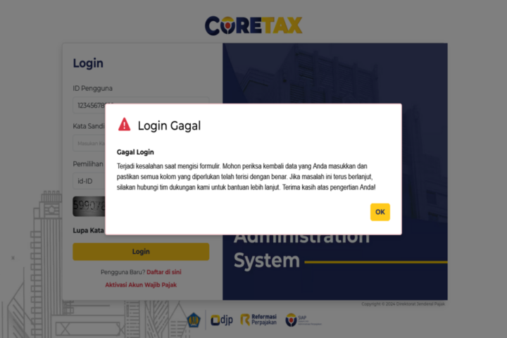 Login Gagal Nama Pengguna Tidak Ditemukan Coretax? Ini Penyebab dan Solusinya