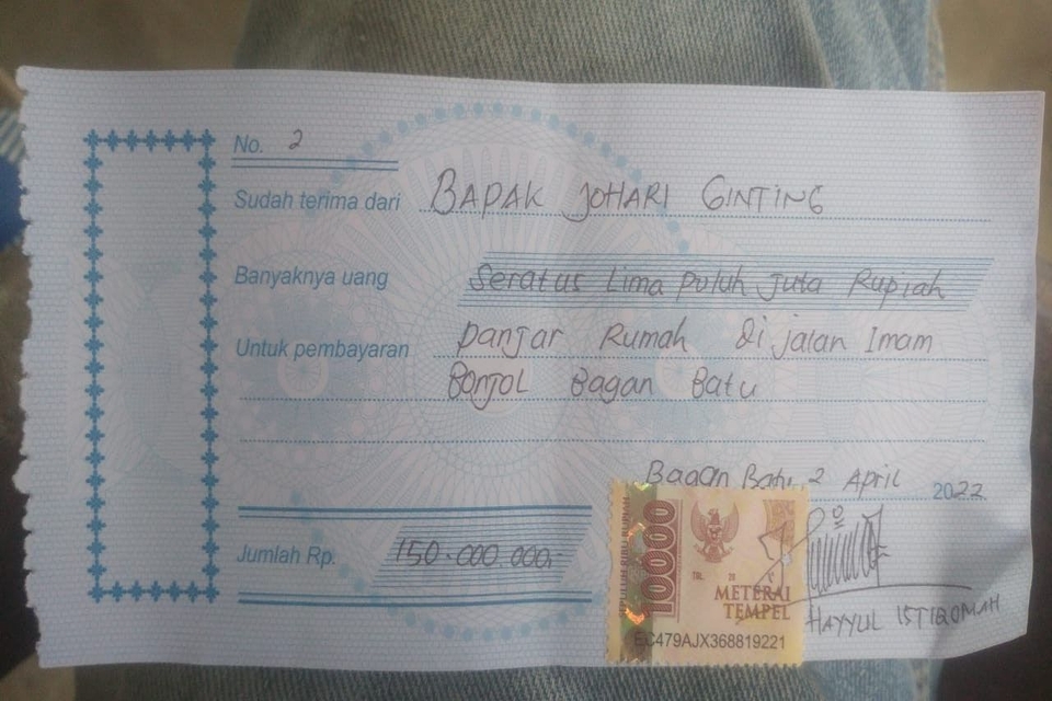 Contoh kwitansi jual beli rumah 2026