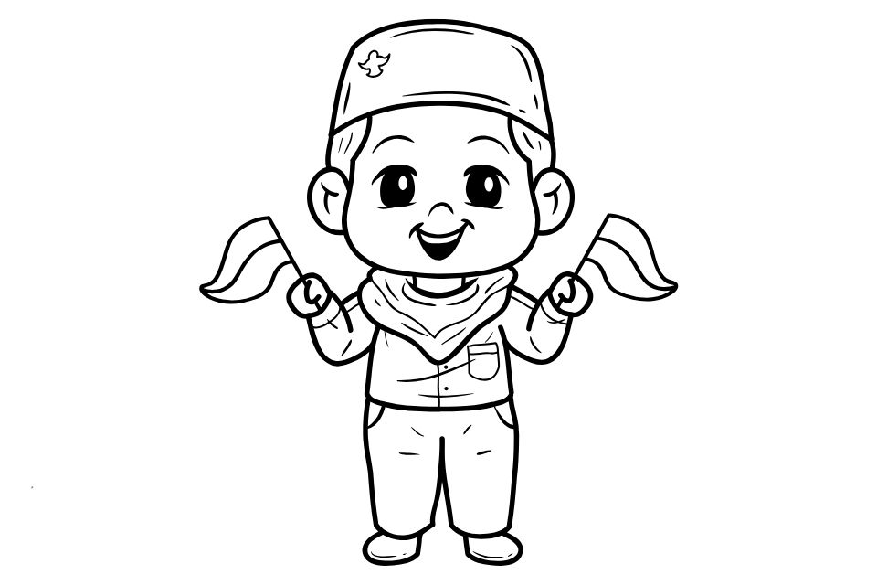 mewarnai gambar 17 agustus untuk anak TK 2026