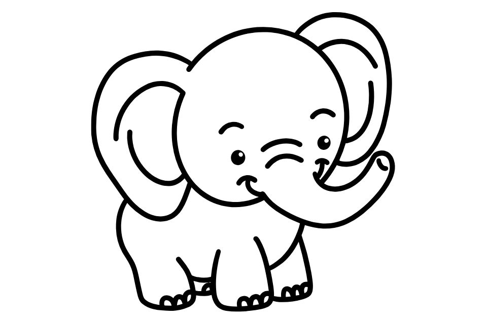 Gajah dengan belalai yang panjang